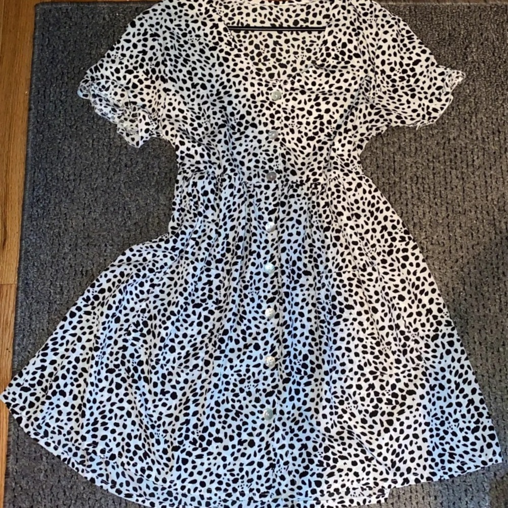 Boho button down leopard dress